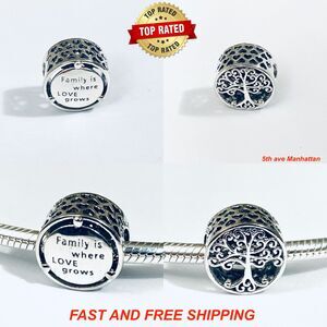 NEW Authentic Pandora FAMILY BEAD Charm 925 Ale Silver / Pandora Bracelet